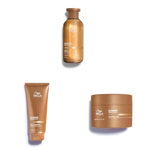 Wella Professionals Ultimate Smooth Shampoo + Conditioner + Intense Mask Bundle