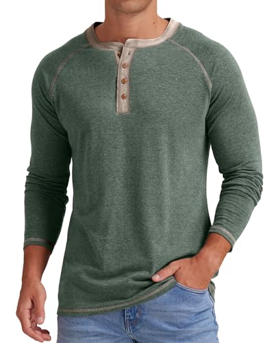 Sailwind Men's Henley Long Sleeve T-Shirt Cotton Deal