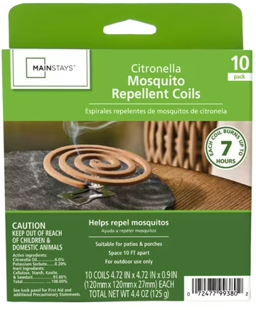 Mainstays 10-Pack Citronella Coil Deal