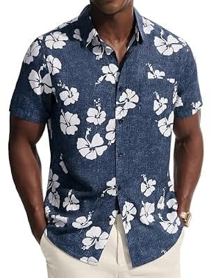 PJ PAUL JONES Mens Hawaiian Shirts Deal