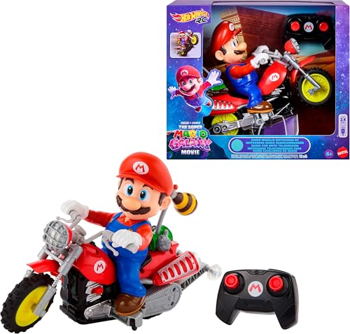 Hot Wheels Mario Wheelie Motocross RC Remote-Control Motorcycle
