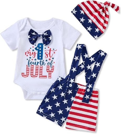 3Pcs My First 4th of July Outfit