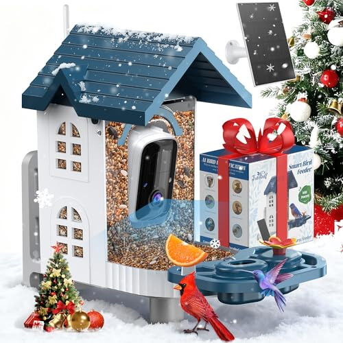  AI Solar-Powered Wireless Smart Bird Feeder with Camera