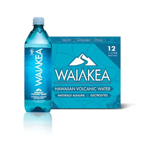 Waiakea Hawaiian Volcanic Water, 1L (Pack of 12)