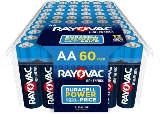 Rayovac AA Alkaline Batteries 60-Count