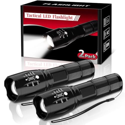 High Lumens Tactical Flashlights 2-Pack Deal