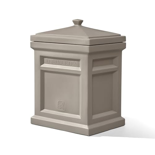 Step2 Express Parcel Delivery Box, Large Outdoor Package Bin with Lid, Weather-Resistant, Mocha Deal