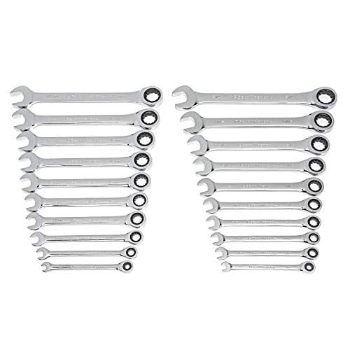 GEARWRENCH 20 Piece Ratcheting Combination Wrench SAE & Metric Deal