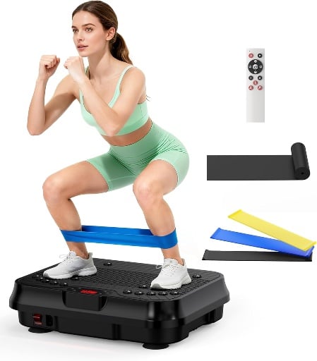 Vibration Exercise Shake Plate Machine with Fitness Resistance Band Deal