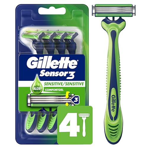 Gillette Sensor3 Sensitive Men's Disposable Razor 4-Count
