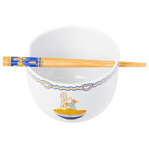 20-Ounce Ceramic Silver Buffalo Disney Pixar Ratatouille Bowl w/ Chopsticks 