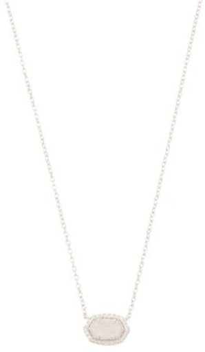 Kendra Scott Rhodium Iridescent Drusy Cz Chelsea Necklace