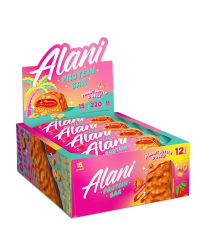 Alani Nu Protein Bars 12-Count (Peanut Butter & Jelly)