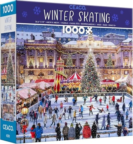 Ceaco Classic Christmas Winter Skating 1000 Piece Jigsaw Puzzle
