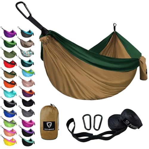 Gold Armour XL Double Camping Hammock with Tree Straps