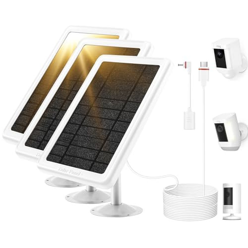 5W Solar Panel Charger for Ring Camera 3-Pack