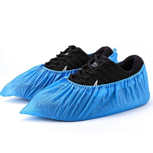 Ogunuoki Disposable Non-Slip Shoe Covers 100-Count (Blue)
