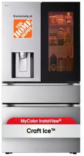 LG 29 cu. ft. SMART MyColor InstaView Standard-Depth MAX 4-Door French Door Refrigerator with Craft Ice Deal