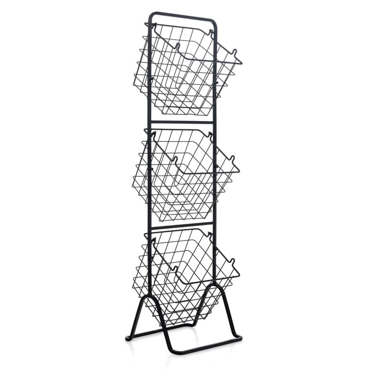 Costway 3.5ft 3-Tier Fruit Basket Stand with Adjustable Heights Deal