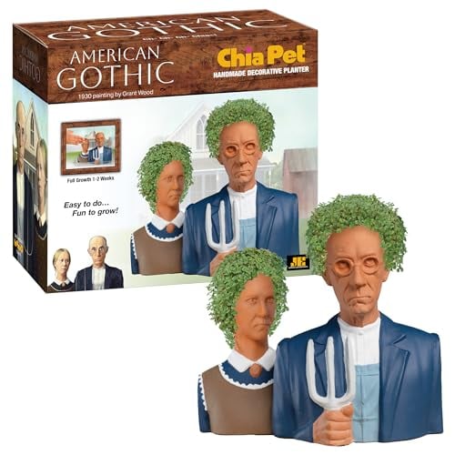 Chia Pet American Gothic with Seed Pack