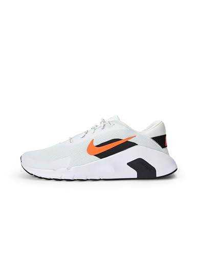 Nike Men's Flex Train Workout Shoes, White/Safety Orange-Black