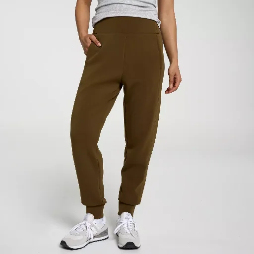 CALIA Women's Sandwash Jogger Pants (Dark Khaki Olive) Deal