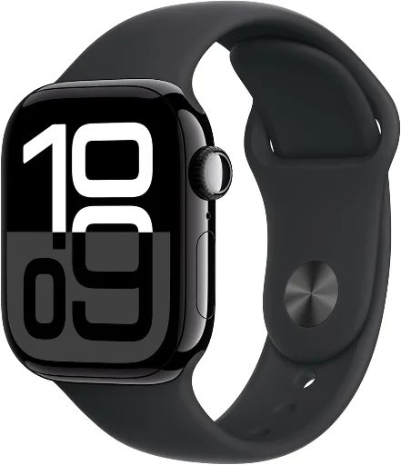Apple Watch Series 10 42mm Jet Black Aluminum Case & Sport Band (GPS + LTE) Deal