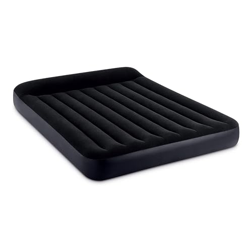 INTEX Dura-Beam Standard Pillow Rest Air Mattress Queen Size with Built-in Electric Pump