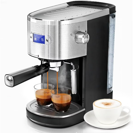ZAFRO 20-Bar Semi-Automatic Espresso Machine w/ Milk Frother & LCD Display Deal
