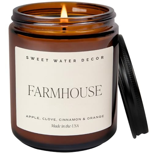 Sweet Water Decor Farmhouse Soy Candle: Apple, Orange, Pumpkin and Clove
