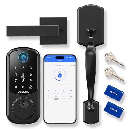 DESLOC B200 Smart Front Door Lock Handle Set, Fingerprint & App Control Deal