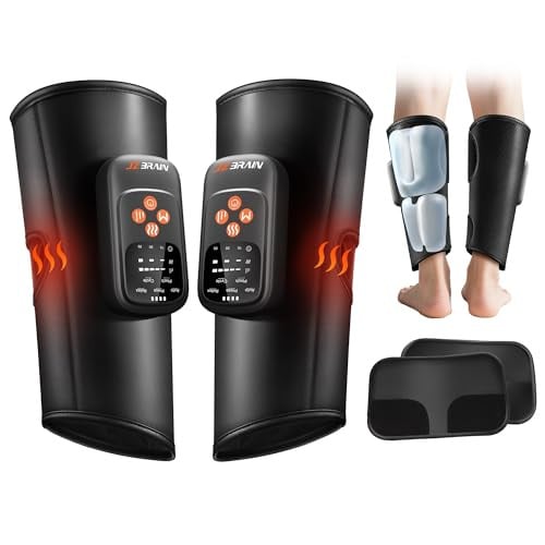 JZBRAIN Air Compression Leg Massager with Heat: 5 Modes, 5 Intensity & 3 Heat