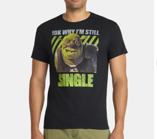 Shrek Men's and Big Men's Graphic Tee with Short Sleeves S-3XL