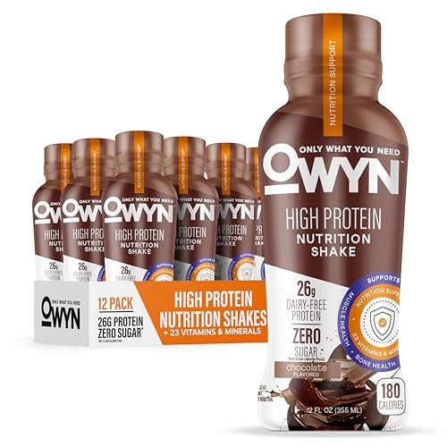 12-Pack 12-Oz OWYN Only What You Need Plant Based Protein Shake (Chocolate)