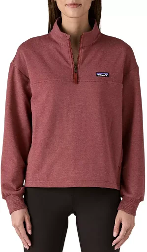 Patagonia Women's Ahnya 1/4-Zip Fleece Pullover Sequoia Red