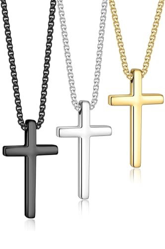3 Pcs Cross Necklace