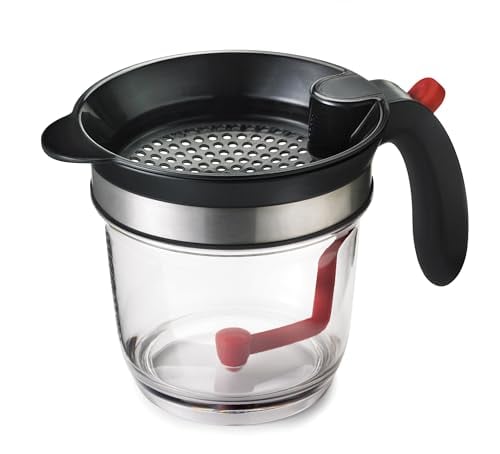 Cuisipro Fat Separator with Bottom Release, Plastic, 4 Cup Strainer with Handle Deal