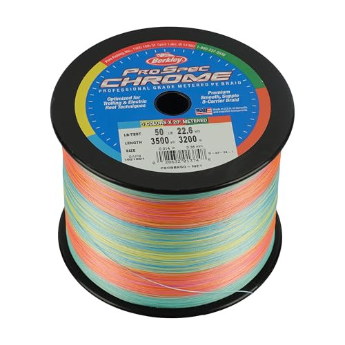 Berkley ProSpec Chrome 30-Lb 3500 yd Braided Fishing Line (5-Color Metered)