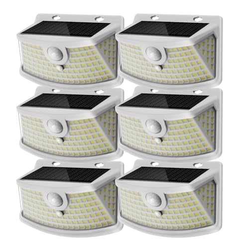 Aootek 120-LEDs Solar Motion Sensor IP65 Waterproof Lights 6-Pack