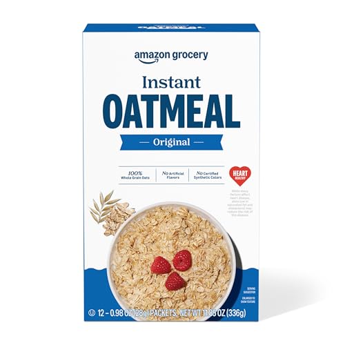 Amazon Grocery Instant Oatmeal (plain) 10 ct Deal