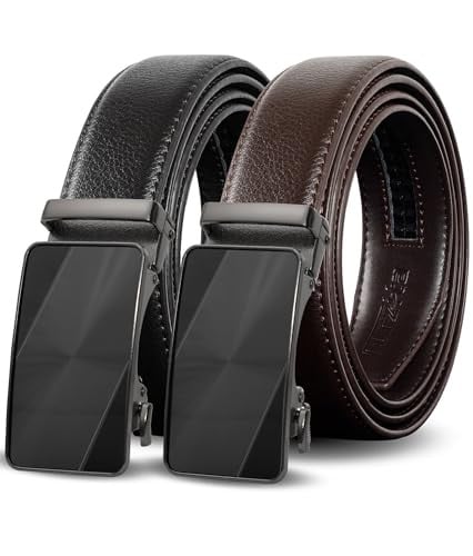 Truyis Leather Ratchet Belts For Men 2 Pack Deal