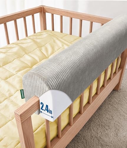 Bed Rail Bumpers for Toddlers, U-Shaped 3 Ft Kid Bed Bumpers, Gray