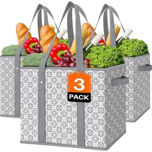 WISELIFE Reusable Grocery Bags 3-Pack Deal