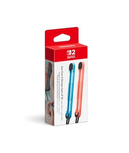Official Nintendo Joy-Con 2 Straps (Light Blue/Red)