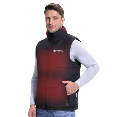 FREEHILL Men's Dual-Control Heated Puffer Vest