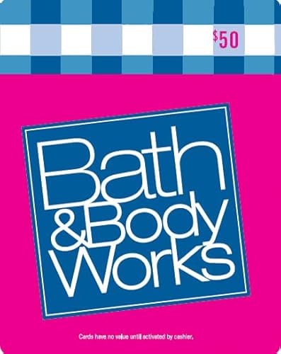 Bath & Body Works Physical Gift Card $50