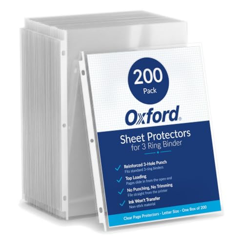 Oxford Clear Top Load Letter Size Sheet Protectors 200-Count Deal