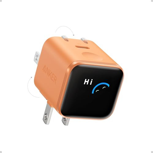 Anker Nano 45W USB-C Charger w/ Smart Display (Orange)