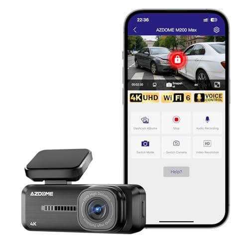 AZDOME 4K Dash Cam Front, Voice Control, WiFi 6, 256GB Max Deal