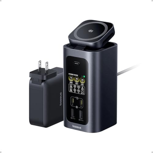 Baseus 15-in-1 Spacemate Pro USB-C Docking Station w/ Dual 4K@120Hz HDMI, 25W Qi2.2 Wireless Charging & 180W GaN Adapter